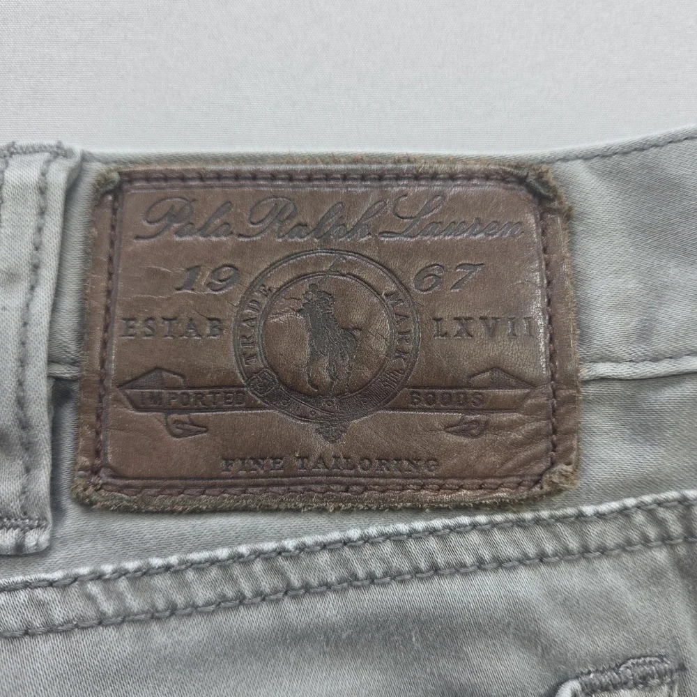 Polo Ralph Lauren Mens Stretch Slim Straight Fit Jeans Gray Sz 36x30